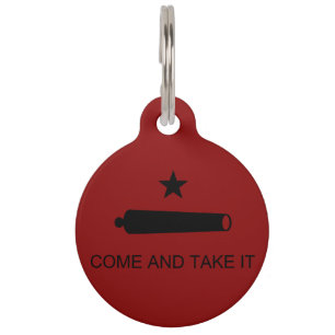 Texas Revolution Flag, Texians Militia 1835 Pet Tag