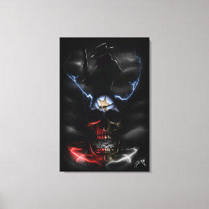 Texas Ride skull Canvas Print