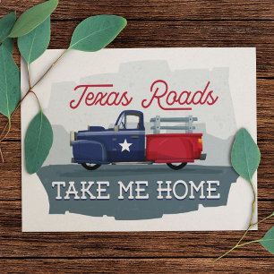 Texas Roads, Take Me Home Postcard