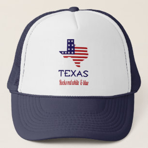 Texas Rocks Red White & Blue Hat