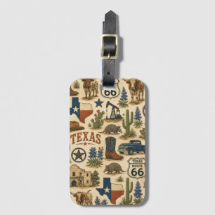 Texas Route 66 Baggage Trail Luggage Tag