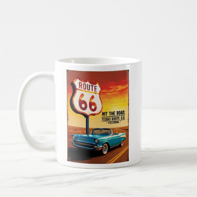 Texas Route 66 Festival Coffee Mug (Left)