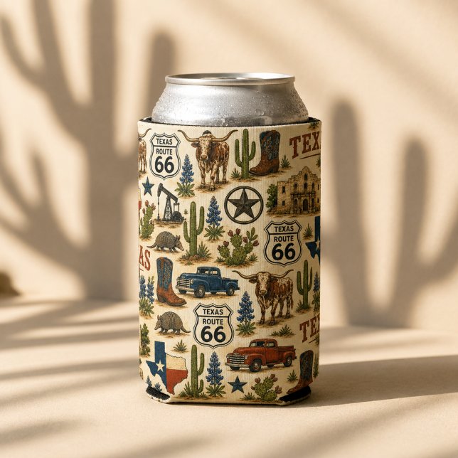 Texas Route 66 Lone Star Chill Seltzer Can Cooler (Creator Uploaded)