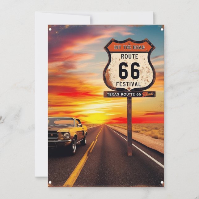 Texas Route 66 POSTCARD (Front)