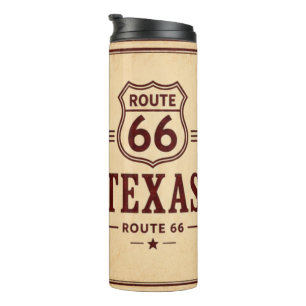Texas Route 66 Road Warrior Coffee Travel Thermal Tumbler