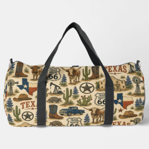 Texas Route 66 Weekend Rodeo Duffle Bag