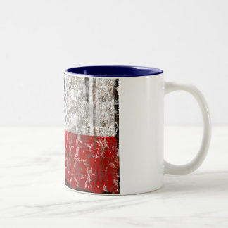 Texas Rusted Lone Star State Flag Two-Tone Coffee Mug