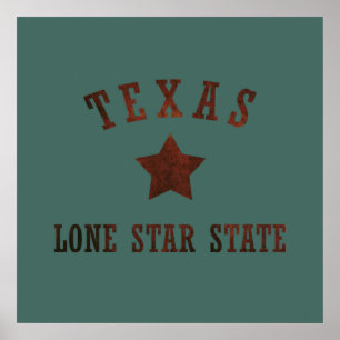 texas rustic wild western style pattern poster