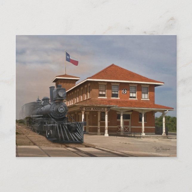 TEXAS - San Angelo Train Station Postcard (Front)