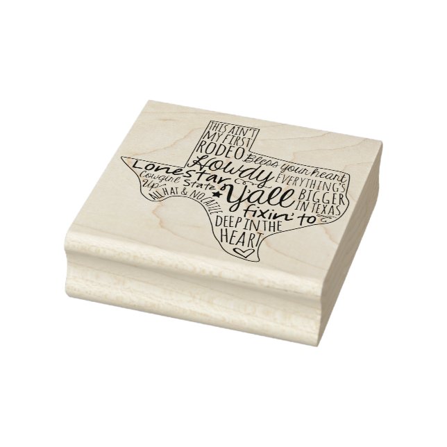 Texas Sayings Y'all Rubber Stamp (Stamp)