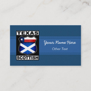 Texas Scottish American Custom Business Cards