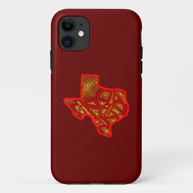 Texas Scribbleprint Case-Mate iPhone Case (Back)