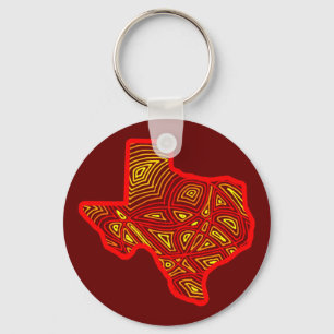 Texas Scribbleprint Key Ring
