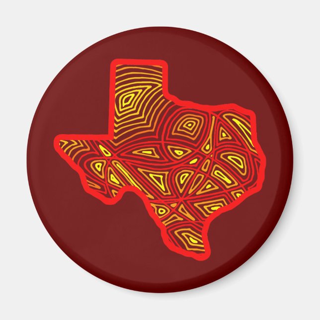 Texas Scribbleprint Magnet (Front)