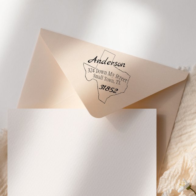 Texas Script Family Name Self-inking Stamp (Creator Uploaded)