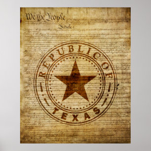 Texas Seal of 1836 Poster