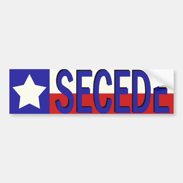 Texas SECEDE bumper sticker (Front)