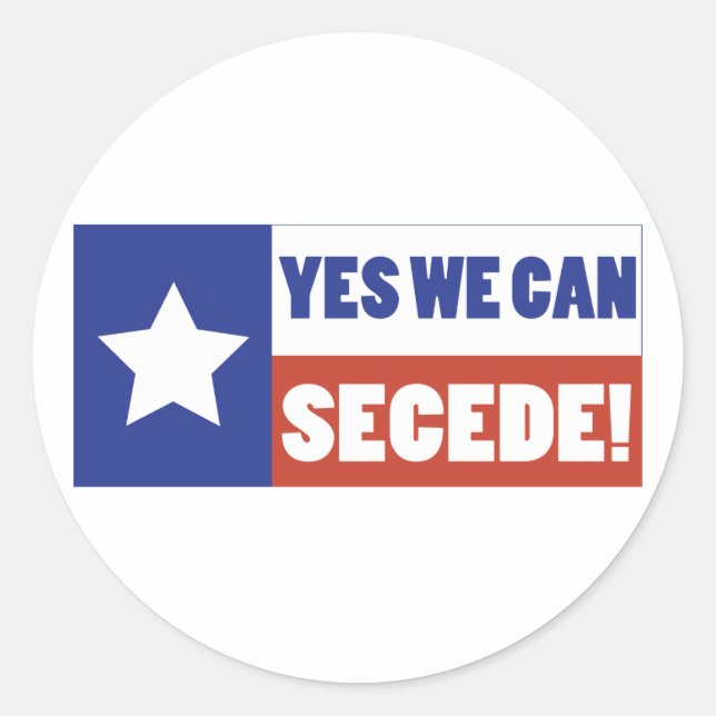 Texas Secede Classic Round Sticker (Front)