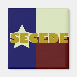 Texas SECEDE square magnet
