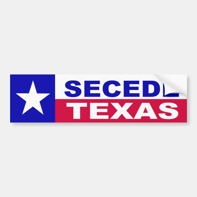 Texas secession bumper sticker (Front)