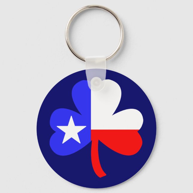 Texas Shamrock Key Ring (Front)