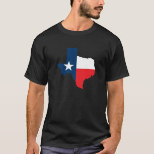 Texas Shape with Flag T-Shirt
