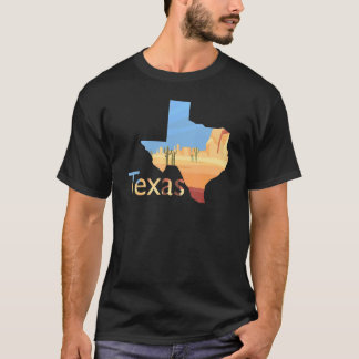 Texas Shaped Desert Scenery 1 T-Shirt