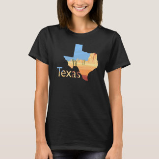Texas Shaped Desert Scenery 1 T-Shirt