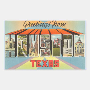Texas, Sheet of 4 Houston stickers