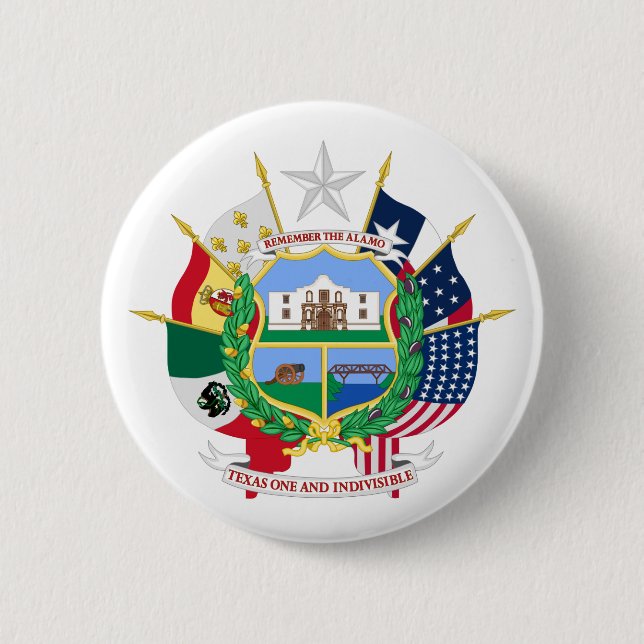 Texas sign 6 cm round badge (Front)