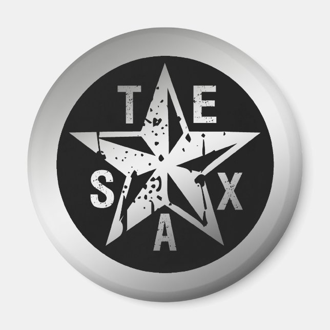 TEXAS SILVER STAR MAGNET (Front)