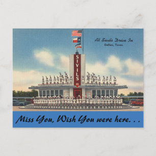 Texas, Sivils Drive In, Dallas Postcard
