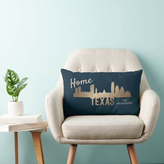 Texas Skyline Gold Family Home Lumbar Cushion (Chair)