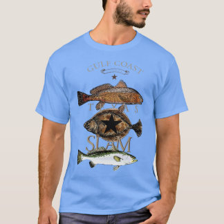 Texas Slam Fishing Red Drum Flounder Trout T-Shirt