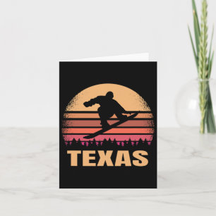 Texas Snowboarding Vintage Snow Boarder Retro 70s Card