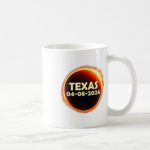 Texas Solar Eclipse 2024 April 8 Totality Texas Coffee Mug