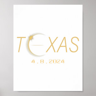 Texas Solar Eclipse 2024 Shirt Total Solar Eclipse Poster