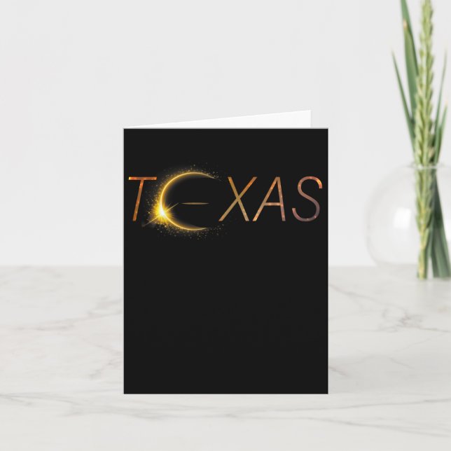 Texas Solar Eclipse 2024 Total Solar Eclipse Texas Card (Front)