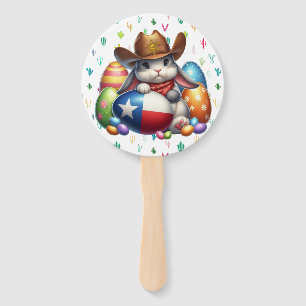 Texas/southwestern Easter bunny sheriff Hand Fan