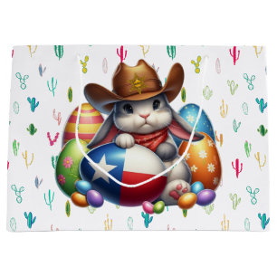 Texas/southwestern Easter bunny sheriff Large Gift Bag