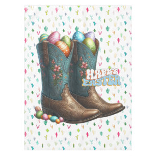 Texas/southwestern Easter egg boots Tablecloth