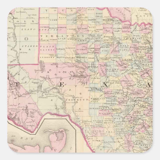 Texas Square Sticker (Front)