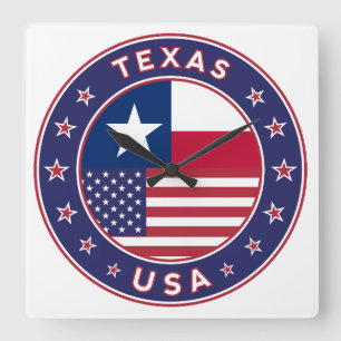 Texas Square Wall Clock
