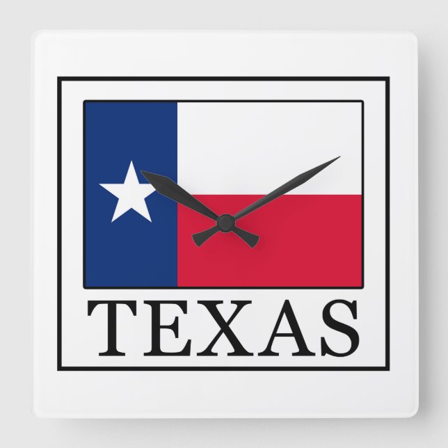 Texas Square Wall Clock (Front)