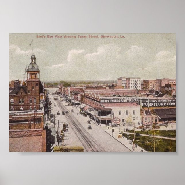Texas St., Shreveport, Louisiana Vintage Poster (Front)