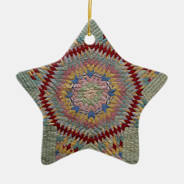 Texas Star Ceramic Tree Decoration (Front)