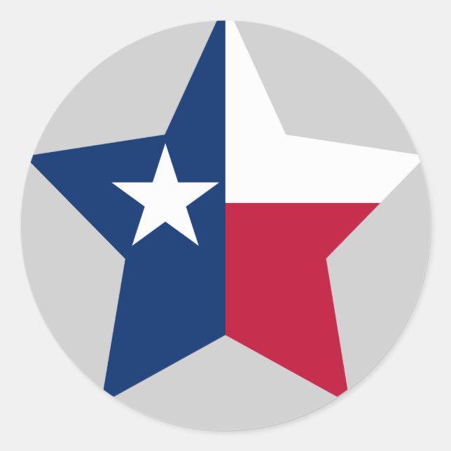 Texas Star Classic Round Sticker (Front)