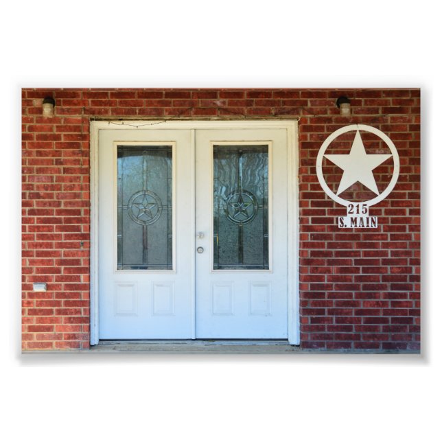 Texas Star Double Doors Photo Print (Front)