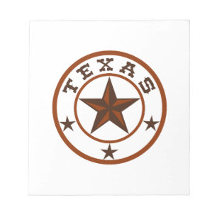 TEXAS STAR EMBLEM NOTEPAD