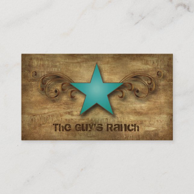 Texas Star Licensed Bartender Suede Blue Swirls Business Card (Front)